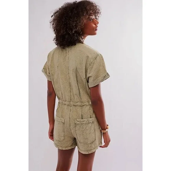 Free People Rhodes Utility Chino One Piece Coverall - Picture 2 of 11